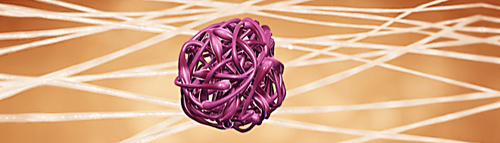 Image of strands combined into one ball 