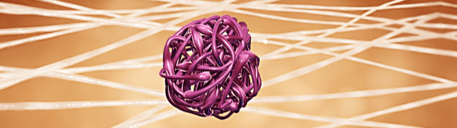 Image of strands combined into one ball 