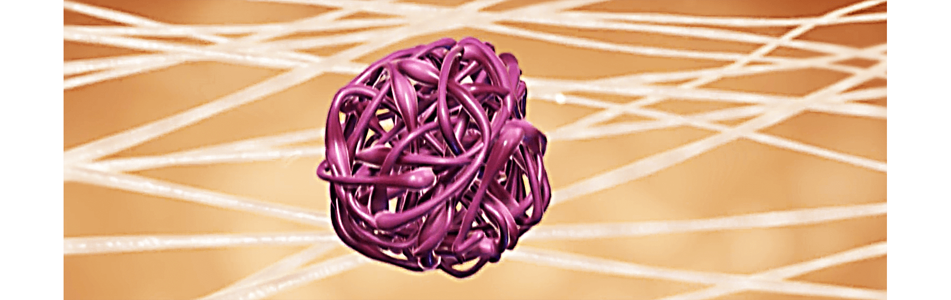 Image of strands combined into one ball 