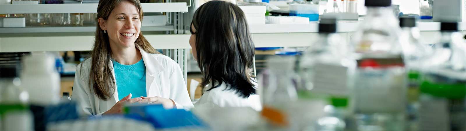 Two female scientists in a lab