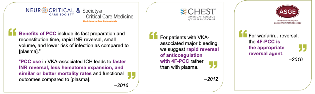 3 windows with quotes from 3 different medical associations